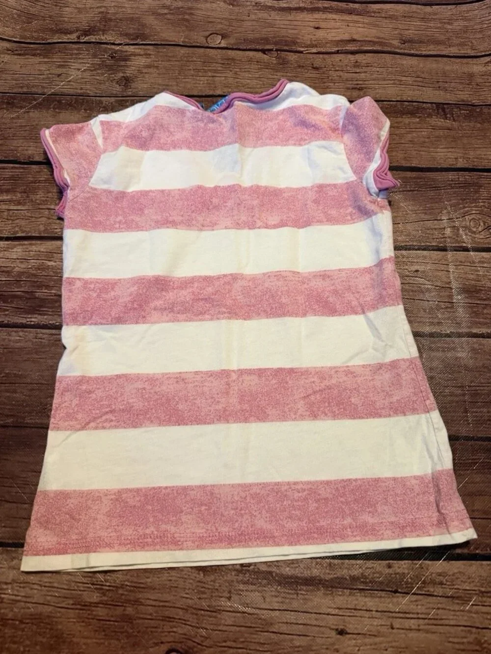 Girl’s The Children’s Place Heathered Pink and White Striped Shirt S 5/6